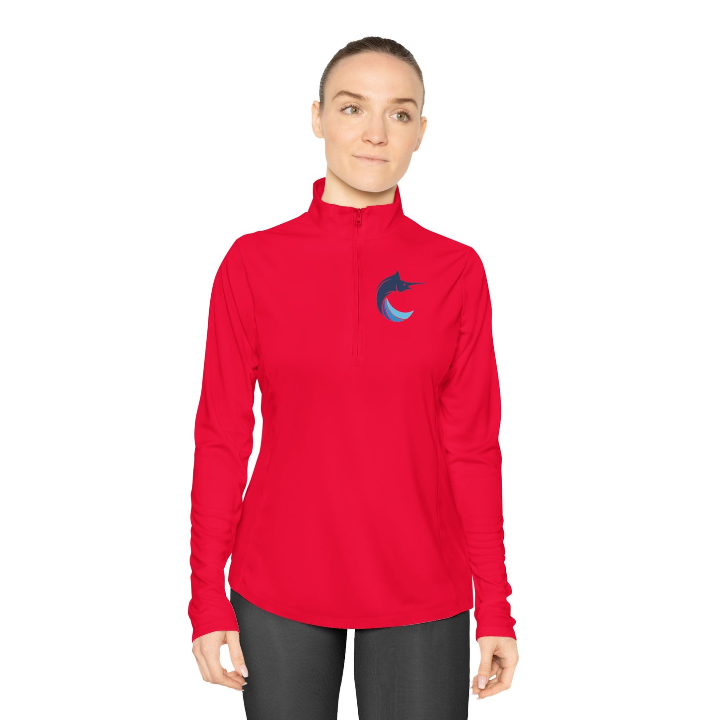 Marlins Ladies Quarter-Zip Pullover