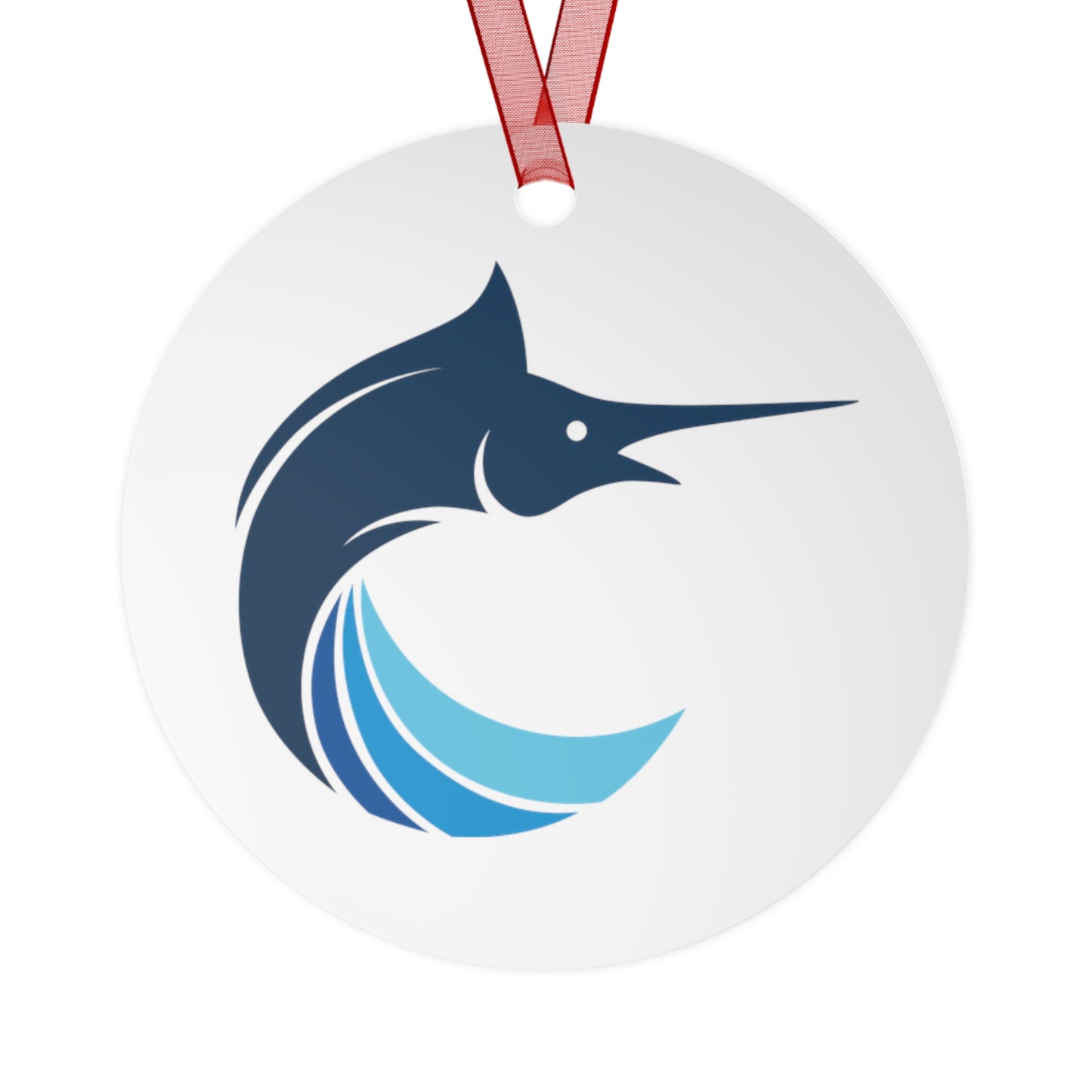 Marlins Metal Christmas Ornament