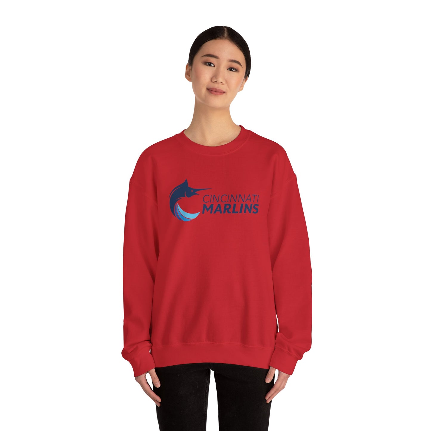 Marlins Heavy Blend Crewneck Sweatshirt