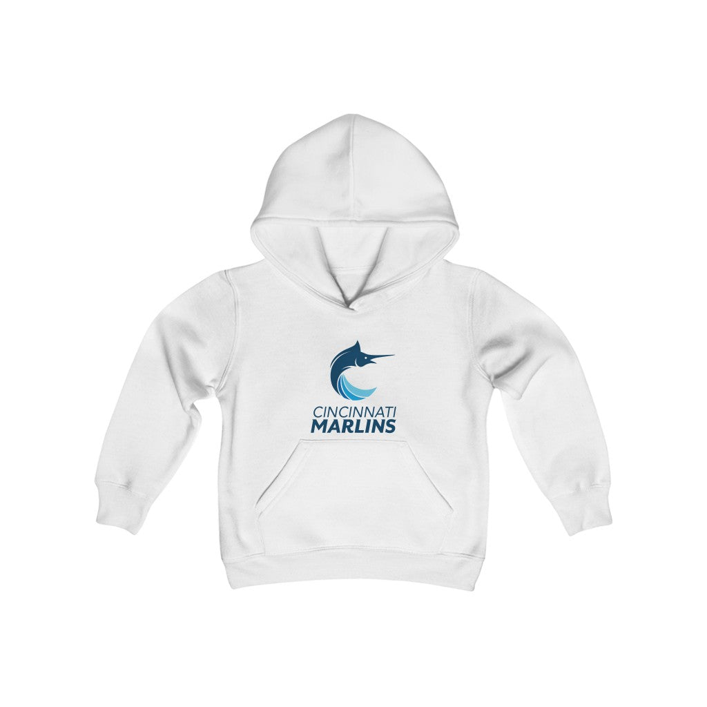 Marlins Youth Heavy Blend Hooded Sweatshirt
