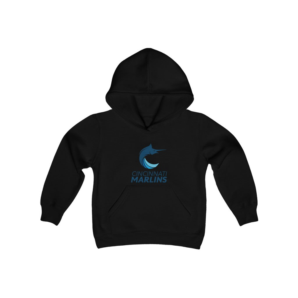 Marlins Youth Heavy Blend Hooded Sweatshirt