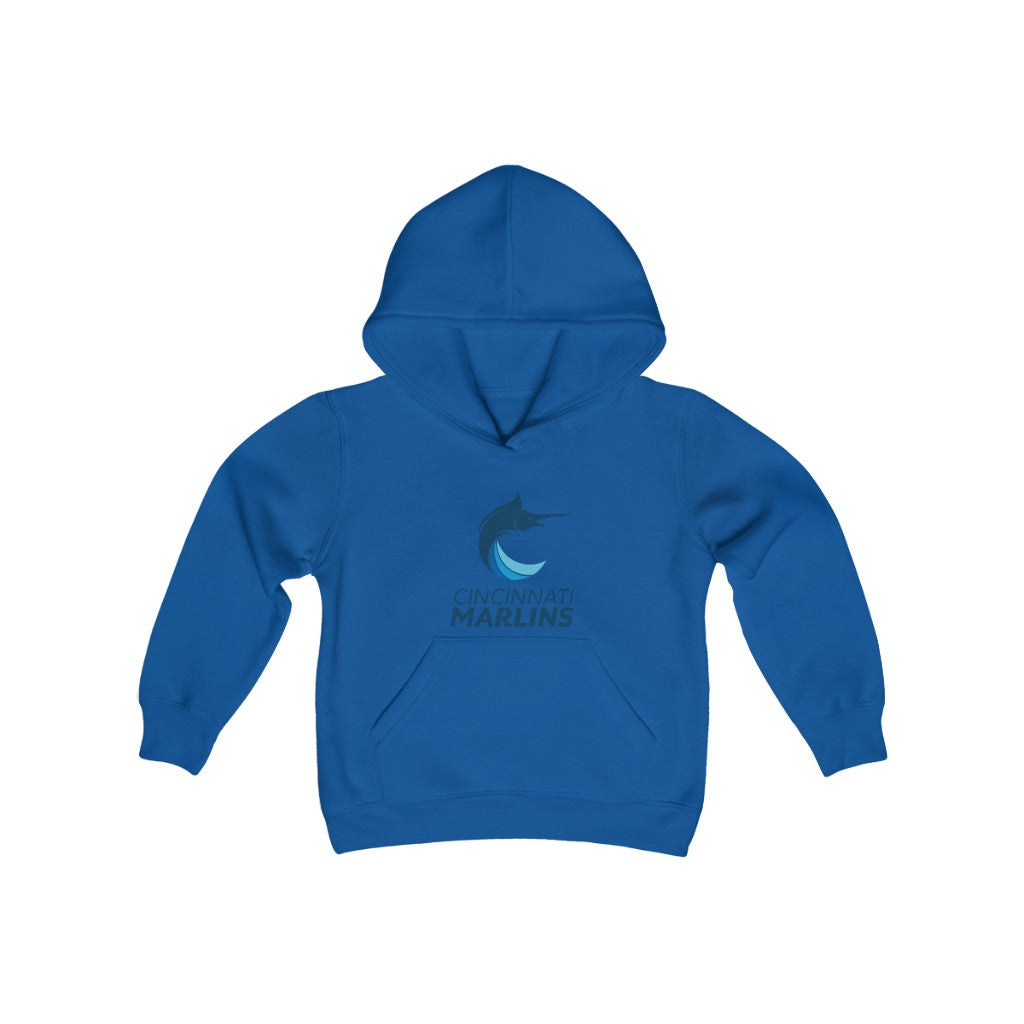 Marlins Youth Heavy Blend Hooded Sweatshirt
