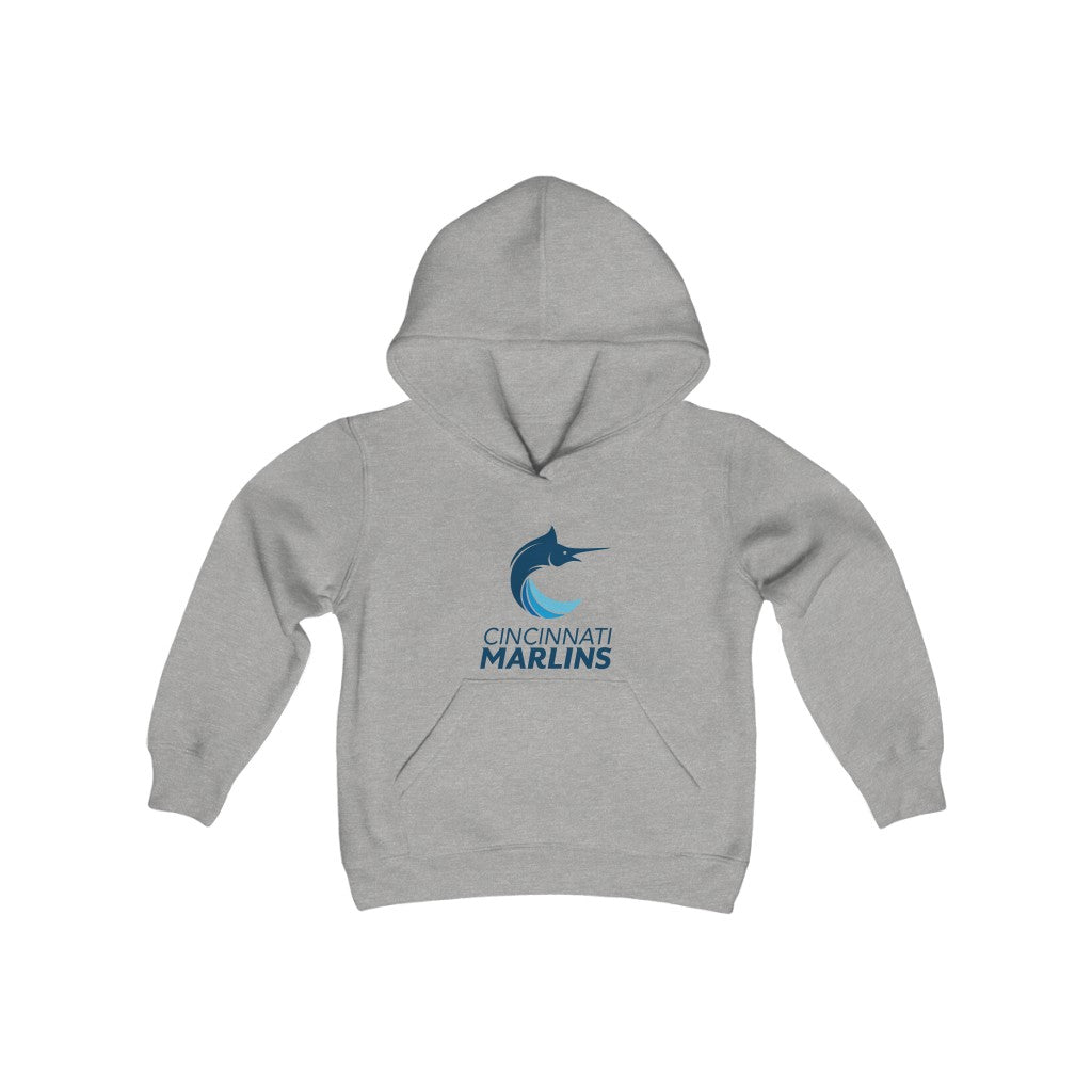 Marlins Youth Heavy Blend Hooded Sweatshirt