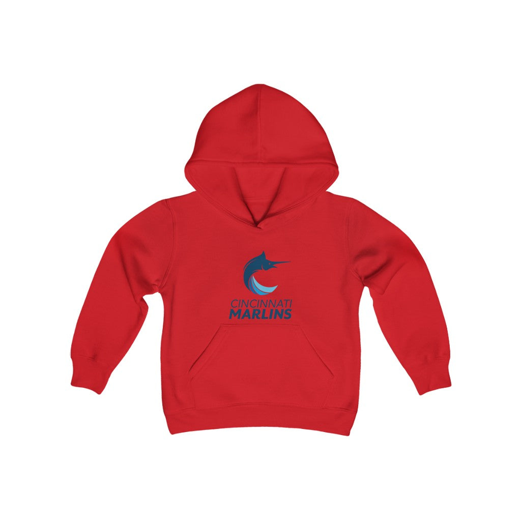 Marlins Youth Heavy Blend Hooded Sweatshirt
