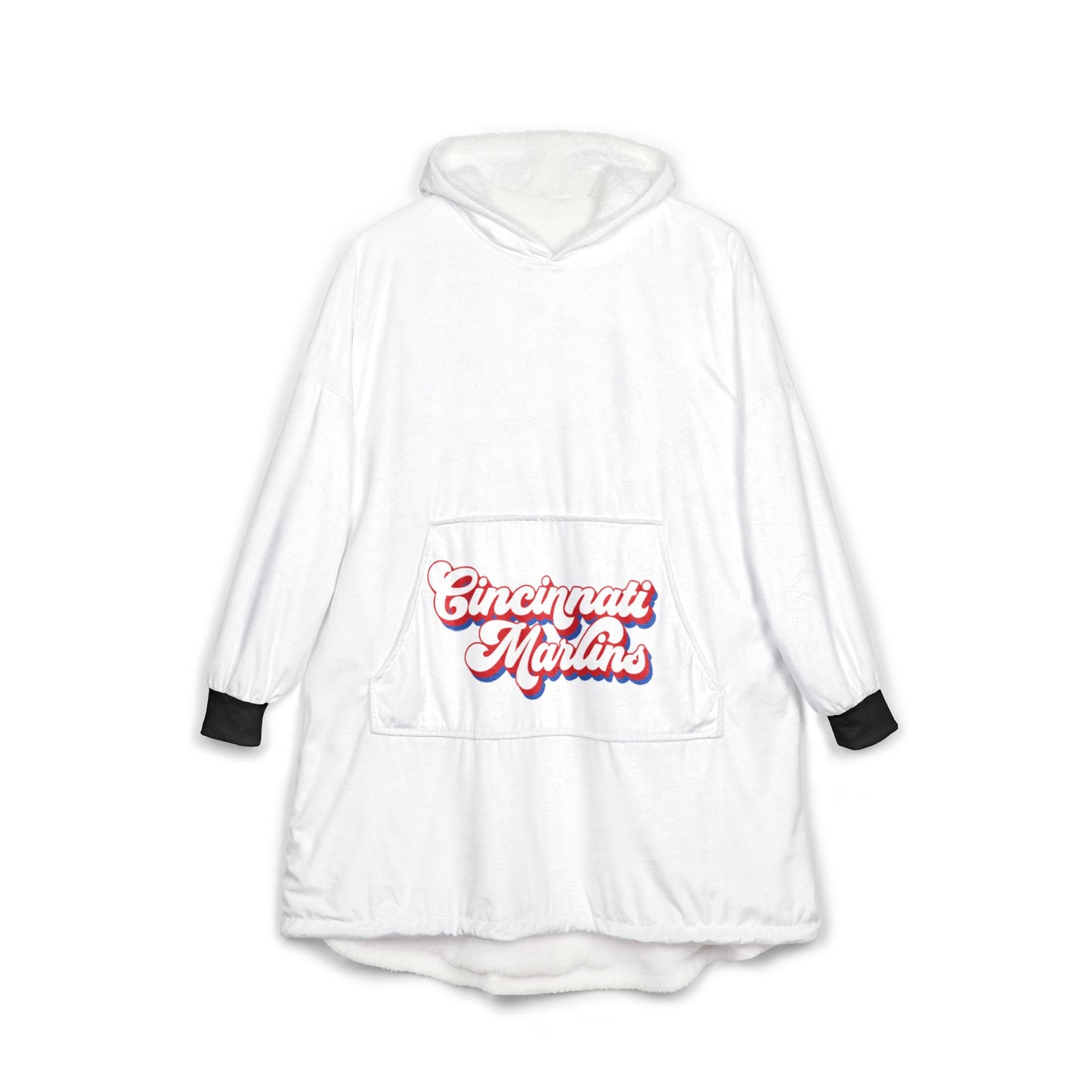 Cincinnati Marlins Hooded Blanket – Cozy Oversized Team Hoodie with Front Pocket