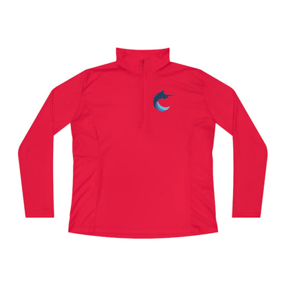 Marlins Ladies Quarter-Zip Pullover