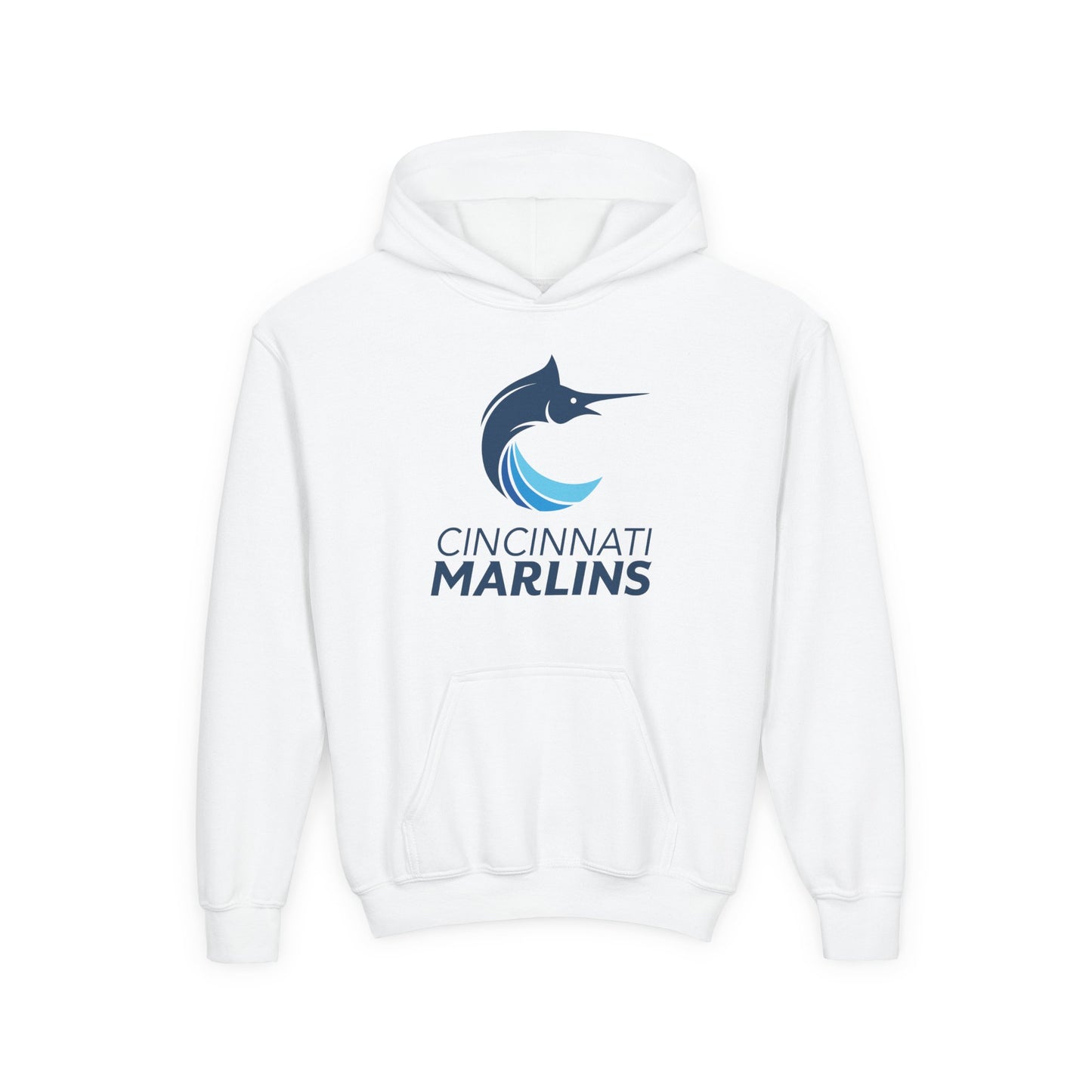 Marlins Youth Heavy Blend Hooded Sweatshirt
