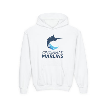 Marlins Youth Heavy Blend Hooded Sweatshirt
