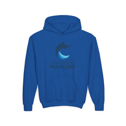 Marlins Youth Heavy Blend Hooded Sweatshirt