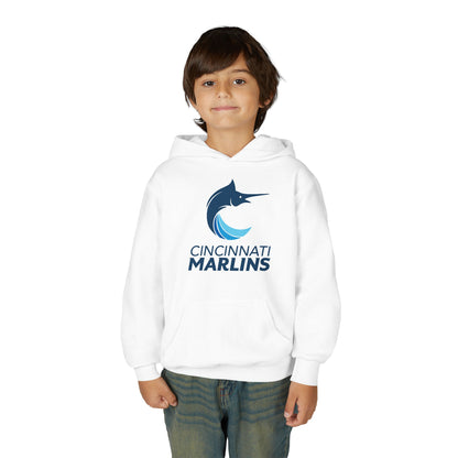 Marlins Youth Heavy Blend Hooded Sweatshirt