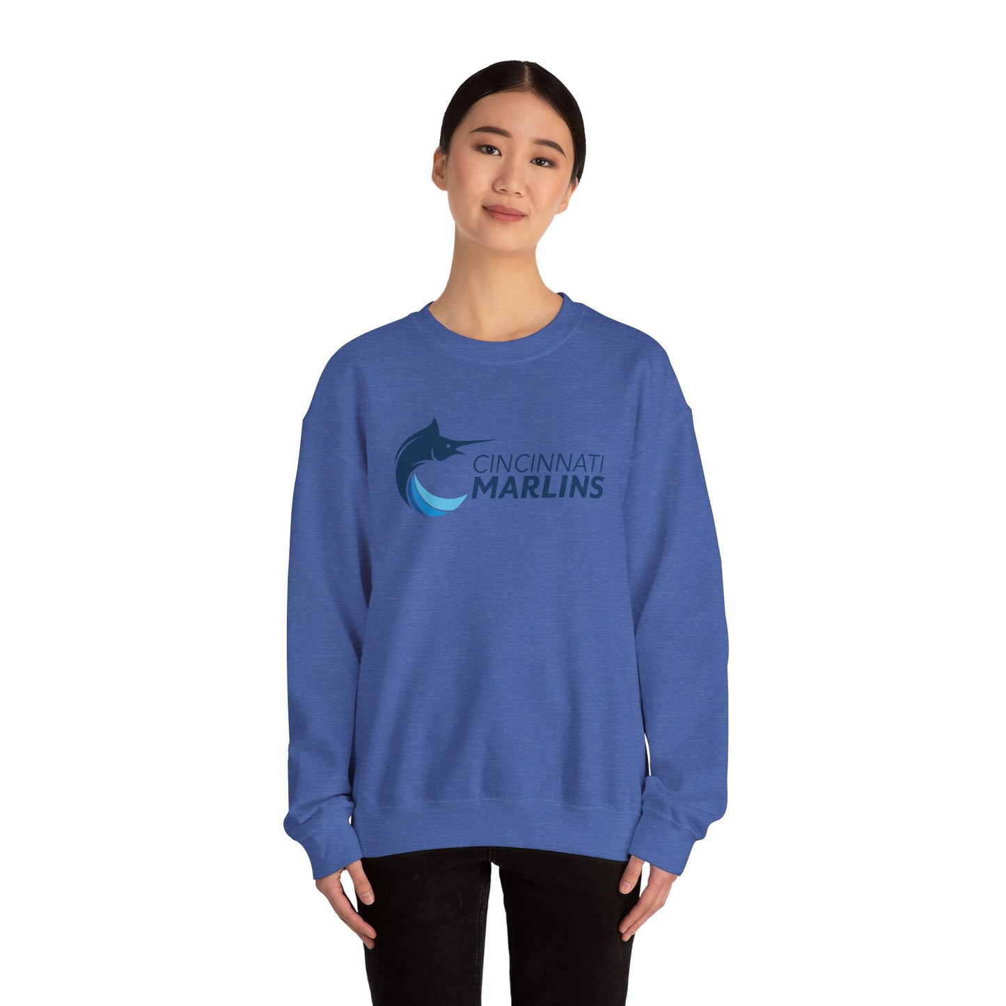 Marlins Heavy Blend Crewneck Sweatshirt