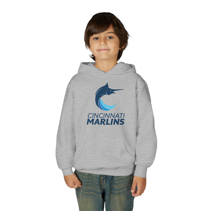 Marlins Youth Heavy Blend Hooded Sweatshirt