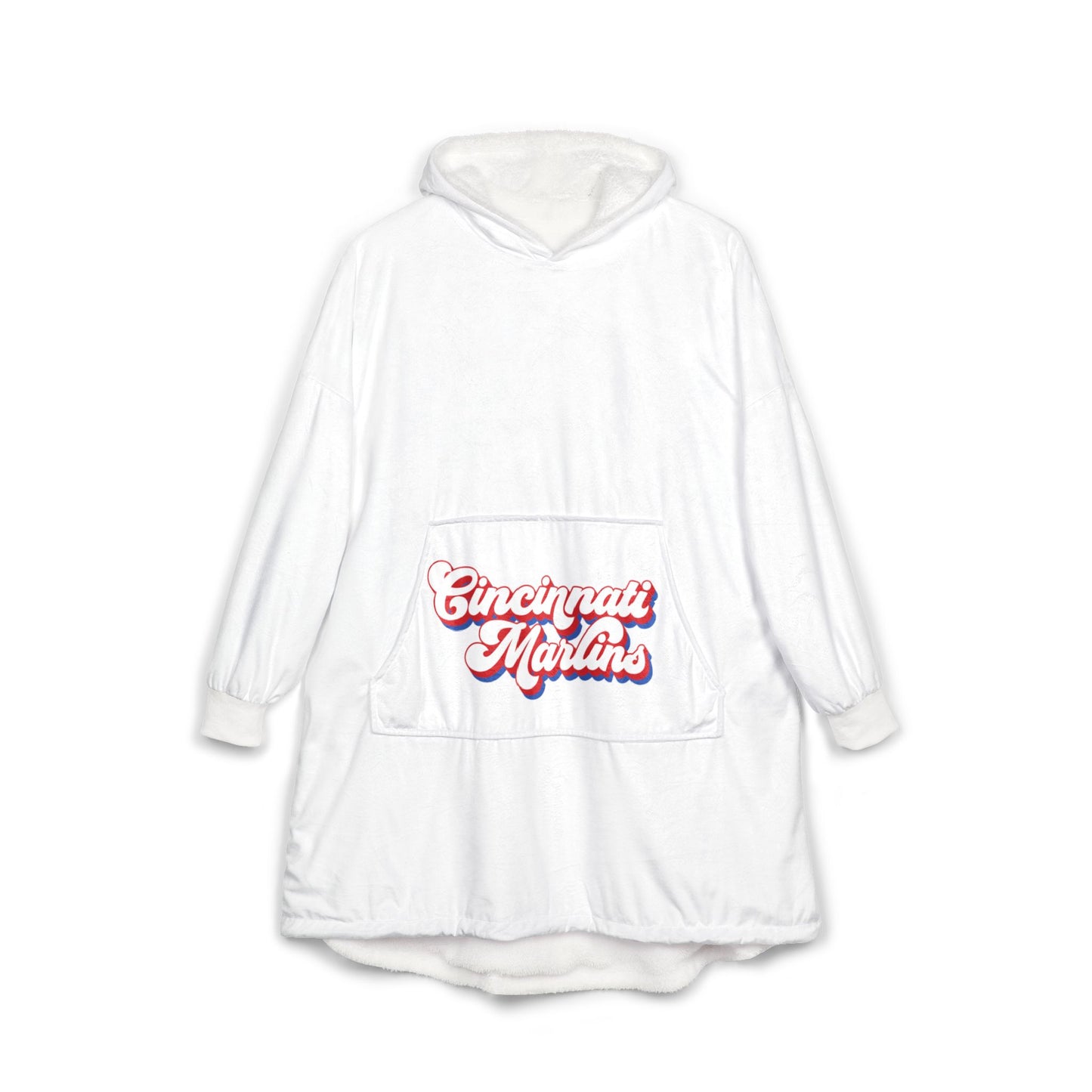 Cincinnati Marlins Hooded Blanket – Cozy Oversized Team Hoodie with Front Pocket