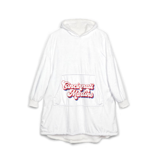 Cincinnati Marlins Hooded Blanket – Cozy Oversized Team Hoodie with Front Pocket