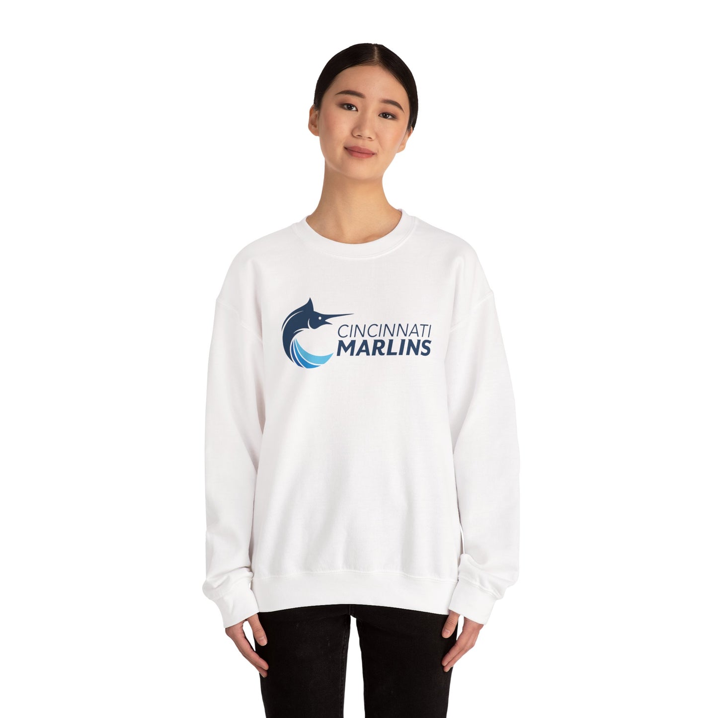 Marlins Heavy Blend Crewneck Sweatshirt