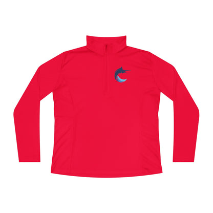 Marlins Ladies Quarter-Zip Pullover