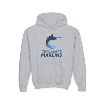Marlins Youth Heavy Blend Hooded Sweatshirt