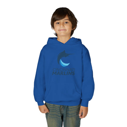 Marlins Youth Heavy Blend Hooded Sweatshirt